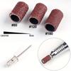 210pcs Nail Sanding Cap Bands 80''/120''/180 Sander Nail Drill Bits Remove Gel Polish Milling Cutter For Manicure Machine GL1990