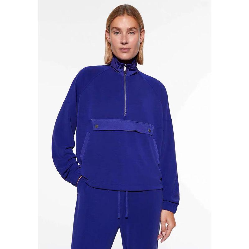 

Export Original Order Leftover Stock Oy Home Plaid Modal Soft Women s Large Pocket Loose Sports Women s Sweater Pullover Blue S