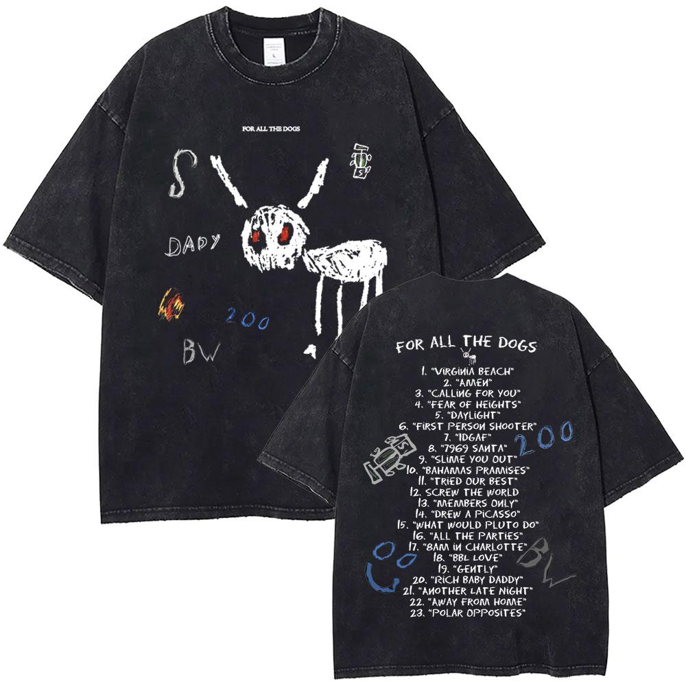 Gran oferta, nueva camiseta gráfica de rapero Vintage lavada limitada con certificado de Drake para amantes del niño10 6 68