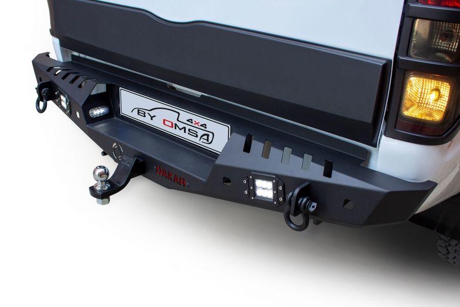 Reinforced Rear Bumper Dakar Black, for Sensor, with Backlight for Ford Ranger 2011-2022