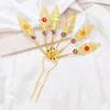 Ancient Hanfu Headwear Thai Headdress Leaf U Shape Hairpin  Ethnic Minorities Hair Accessories