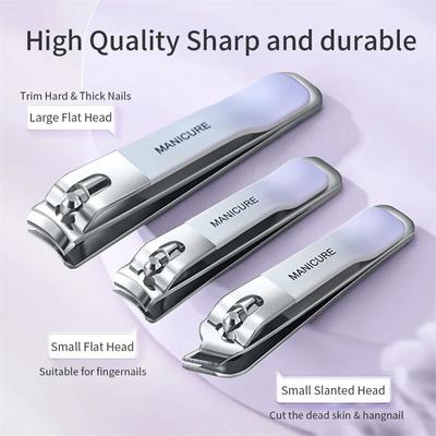 Set de Cortauñas 4 en 1 Cortauñas Cortauñas Domésticos Mujeres Hombres Herramientas de Pedicura Boca Angulada Cortauñas de Pedicura