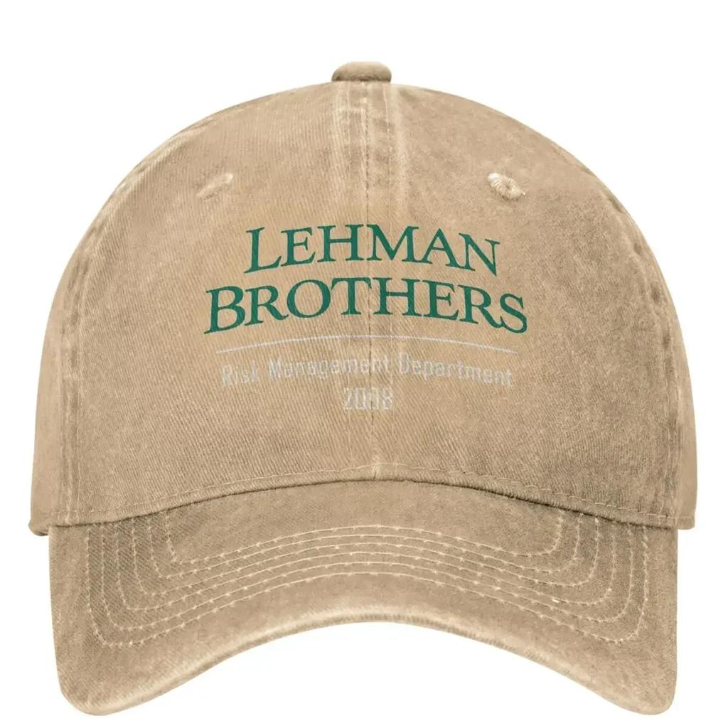 LehUnisex Brothers Risk UnisexageUnisext DepartUnisext  Washed Baseball Cap Bank Logo Trucker Hat Unisex Unisex SunProof Baseball Caps