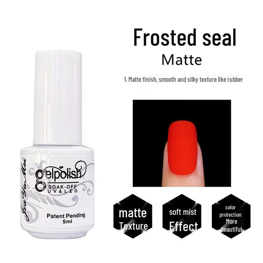 Nail Art Gel Set: Removable Base, Strengthening Gel, Matte Top Coat, No-Wipe Adhesive Gel Polish
