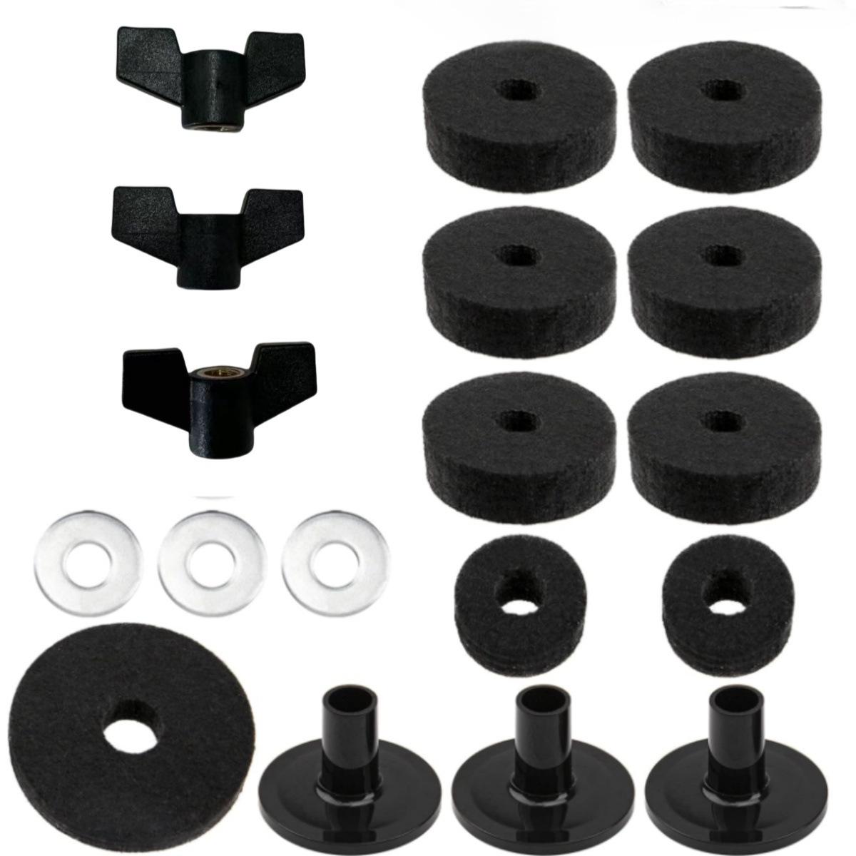 Anti-Slip Drum Felt Pad Set for 12/18/21/23 Kits, Drum Accessories 12-piece Set