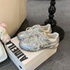 Cowhide Version of Girlish Pearl Double Shoelaces Casual Ballet Style Women's Sports and Leisure Shoes