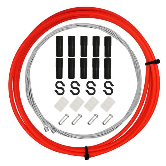 

Универсальный комплект тросиков тормоза/переключения для горного велосипеда 2/2,5 м Shift Cable красный