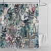 Aquatic Plants Floral Shower Curtain Waterproof Shower Curtain Polyester Fabric 3D Printed Curtain Bathroom Decoration With Hook