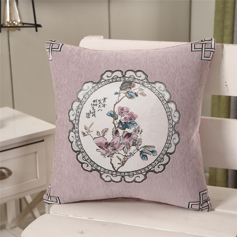 

45x45 см Классический шениль Роза Жаккардовый Чехол для диванной подушки Домашний Декор Гостиной Наволочка 45x45cm розы красного