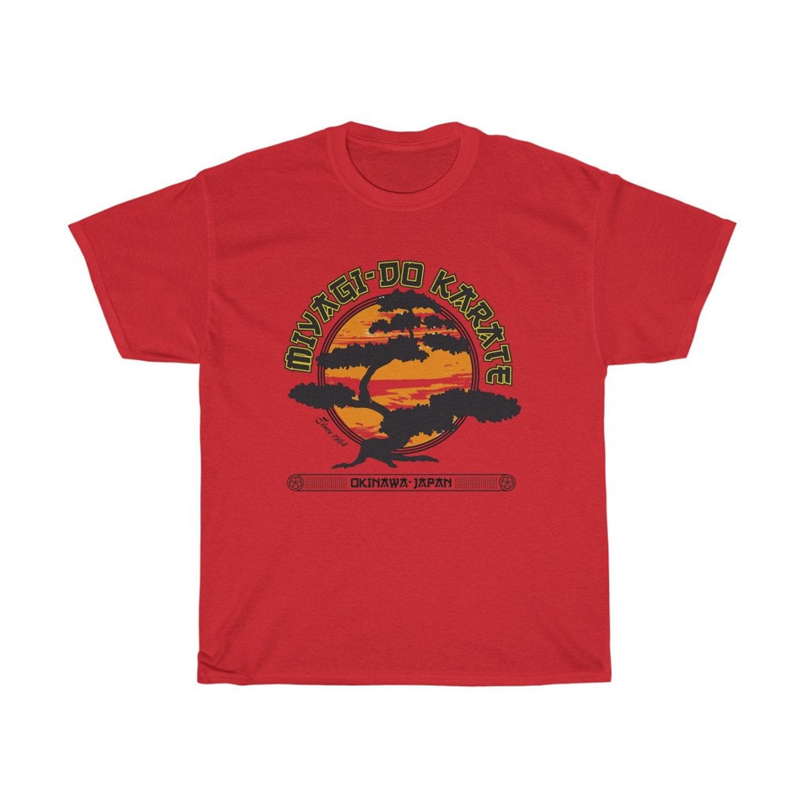 Miyagi Do Karate Kid Bonsai Symbol White Red T-Shirt Size S to 5XL M