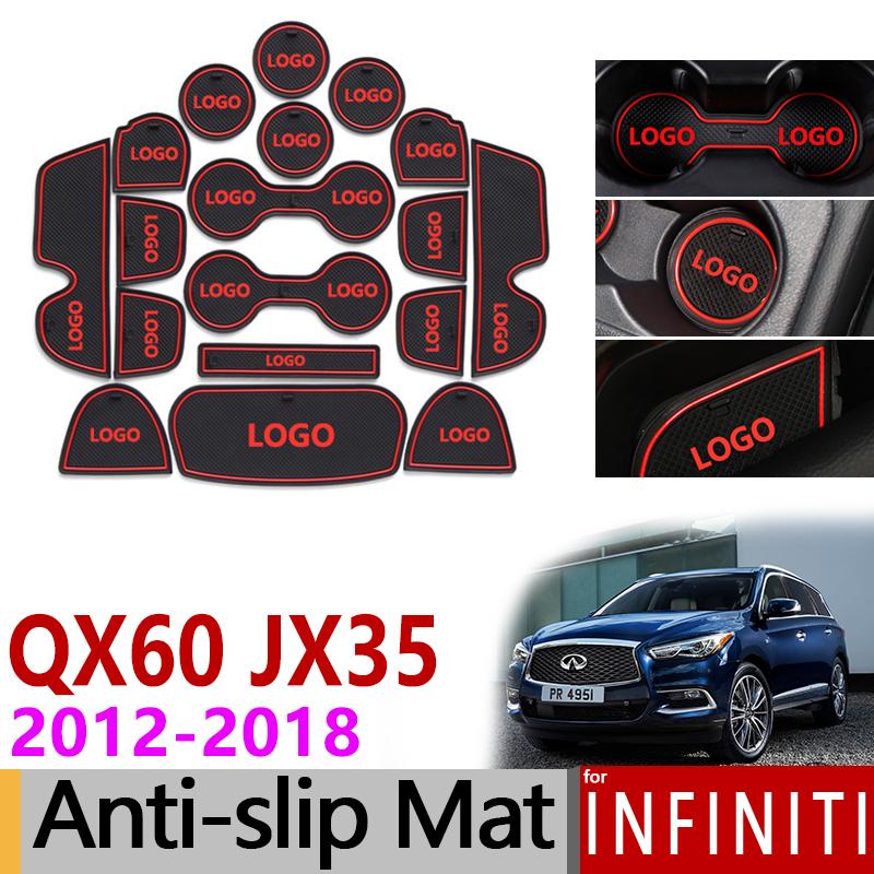 

Противоскользящие резиновые коврики для ворот для Infiniti QX60 JX35 2012 2013 2014 2015 2016 2017 2018 QX 60 JX 35 Аксессуары