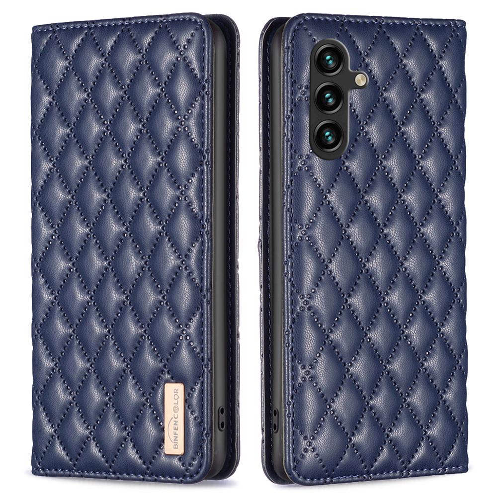 BINFEN COLOR For Samsung Galaxy A15 4G Case BF Style-16 Card Holder Leather Phone Cover