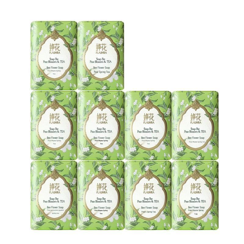Bee Flower Pear & Spring Tea Scented Soap Bar (10-Pack)