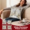 Christmas Throw Pillow Covers 4 Pieces 18x18 Inch Snowflake Decorations Christmas Throw Pillow Case For Reading Sitting Massage