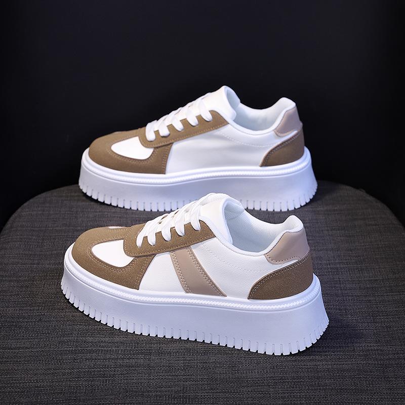 Platform white shoes women's spring and autumn 2025 new casual sports shoes women's height increase versatile board shoes women 8603-2