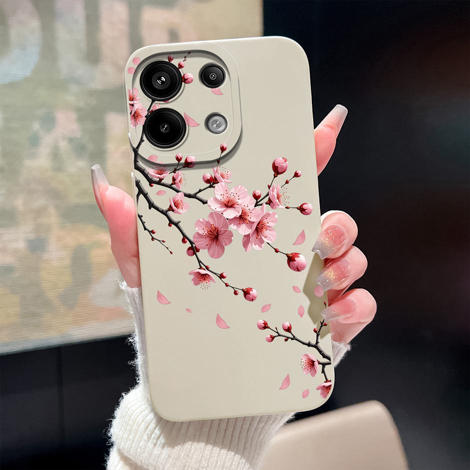 Case For Redmi Note13 13Pro 13 Pro+ Oil Painting Flower Anti-fall Minimalist Protector For Xiaomi Redmi Note 13 Pro Plus Funda
