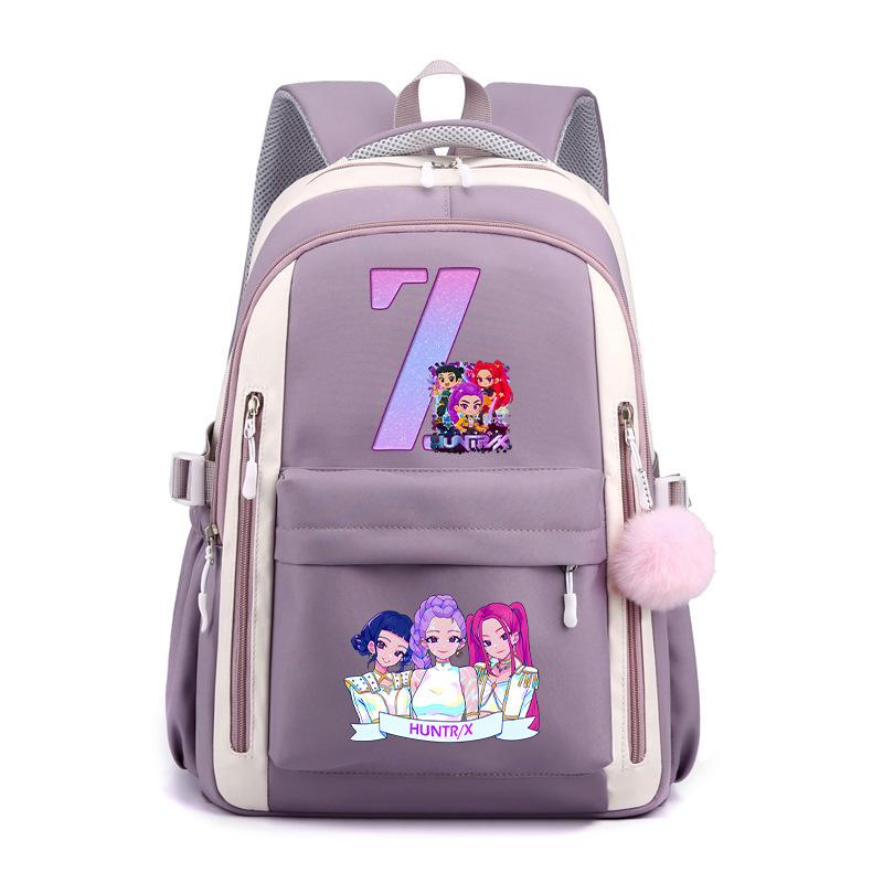 Korean Version Of Small Fresh Animation Cartoon Letter Printing Backpack College Style Male And Female Versatile Student Schoolbag