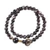 Obsidian bracelet, gold obsidian bracelet, double-circle fortune beads, new Chinese style couple's bracelet for women and men, beaded bracelet, Qixi