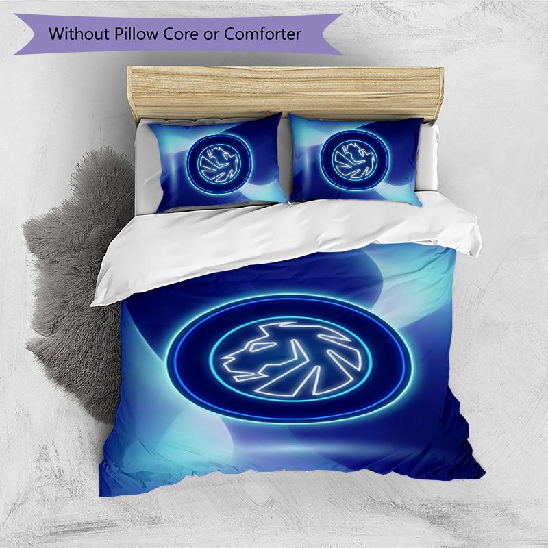 Millwall Football Printed 3 Pieces Bedding Set, Comfortable Skin Friendly Bedroom Duvet Cover Set