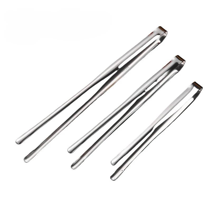 Grill Tongs Stainless Steel Steak Clip Pancake Barbecue Spatula Clip BBQ Tong Frying Fish Spatula Clip Bread Household Non-Slip