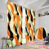 2pcs  2D plane printing Light Filtering Curtains Diagonal Diamond Waves Versatile 100% Polyester (without rod) Home Decor for