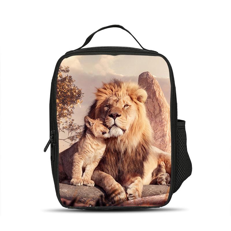Lion Ice Bag Lunch Bag Versatile Cartoon Large Capacity Strong Performance Best Gift for Boy or Girl School Birthday