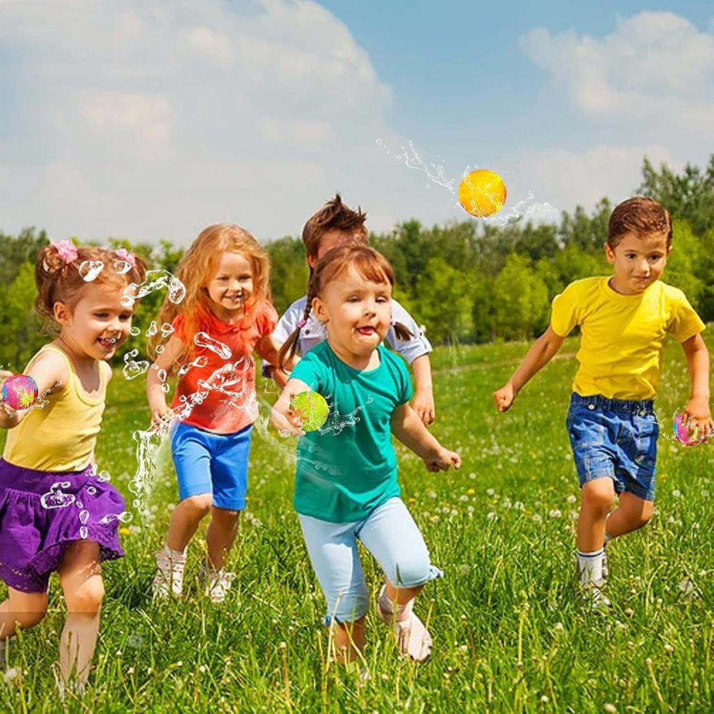 24 Pack 1.9" Water Splash Balls, Reusable Water Balls,Absorbent Soaker Water Balls for Kids,Summer Beach Swimming Pool Party Favors,Kids Pool