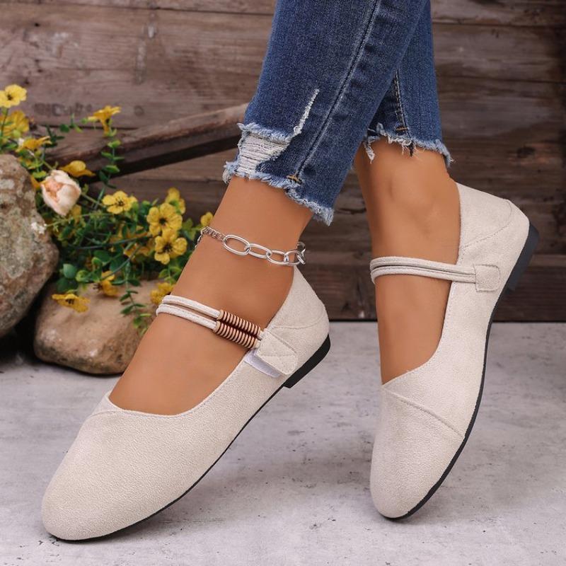 Large Size Round-toed Flat-bottom Women's Low-top Casual Mitten-style Shoes