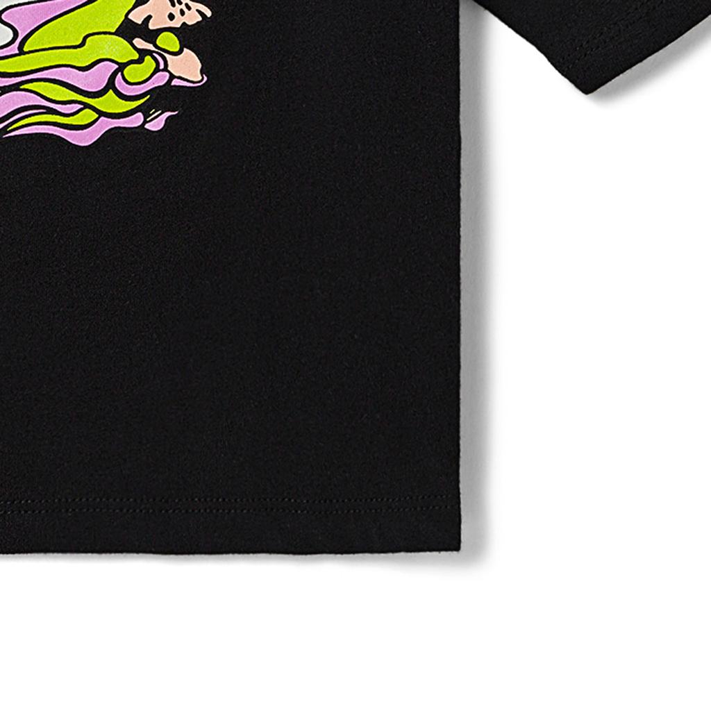 Vans Letter Print Crew Neck Pullover Short Sleeve T-Shirt Women Tops Black VN0003PPBLK