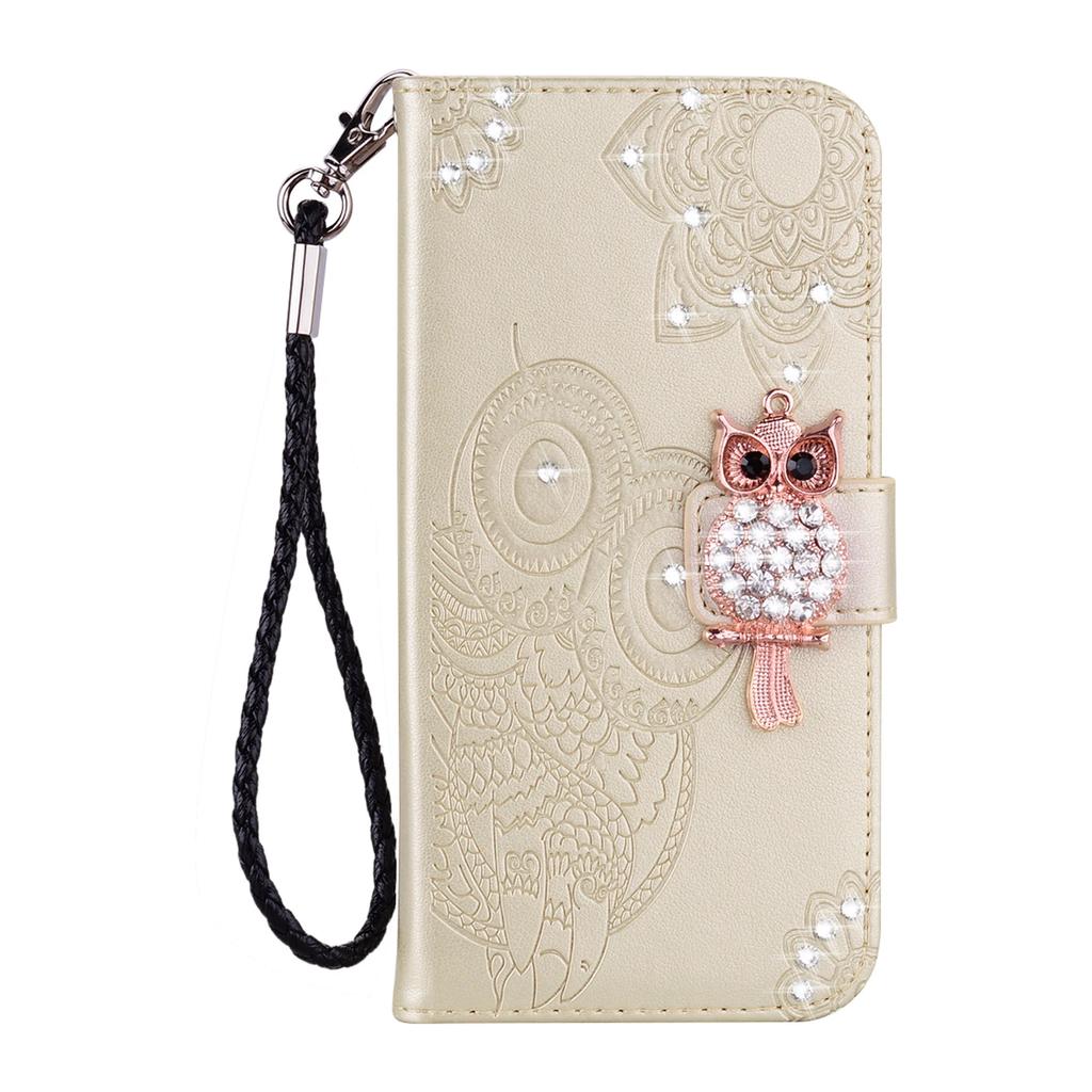 Glitter Cards Solt Wallet Flip Leather Case For Xiaomi Redmi Note 15 14 12 Pro 13 11 12T 13T Owl Emboss Bling Bag Book Cover