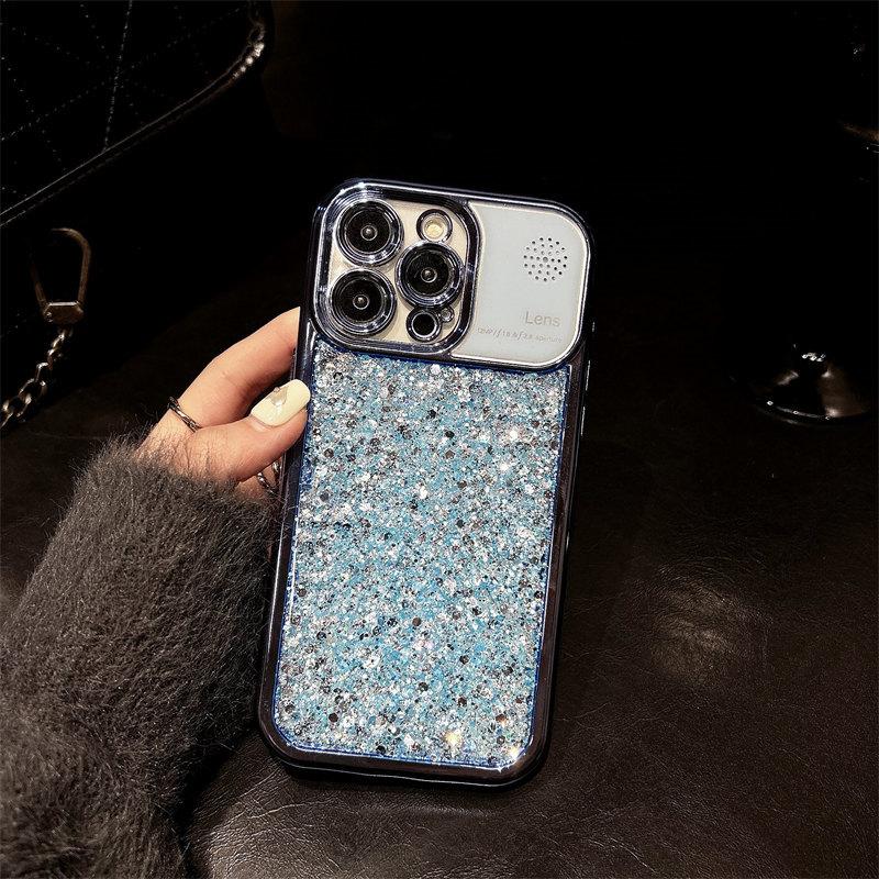 

Роскошный клейкий чехол с ароматным блеском Bling Drop для iPhone 15 14 13 Pro Max 15 Plus, универсальный защитный чехол от падения iPhone 13 синий