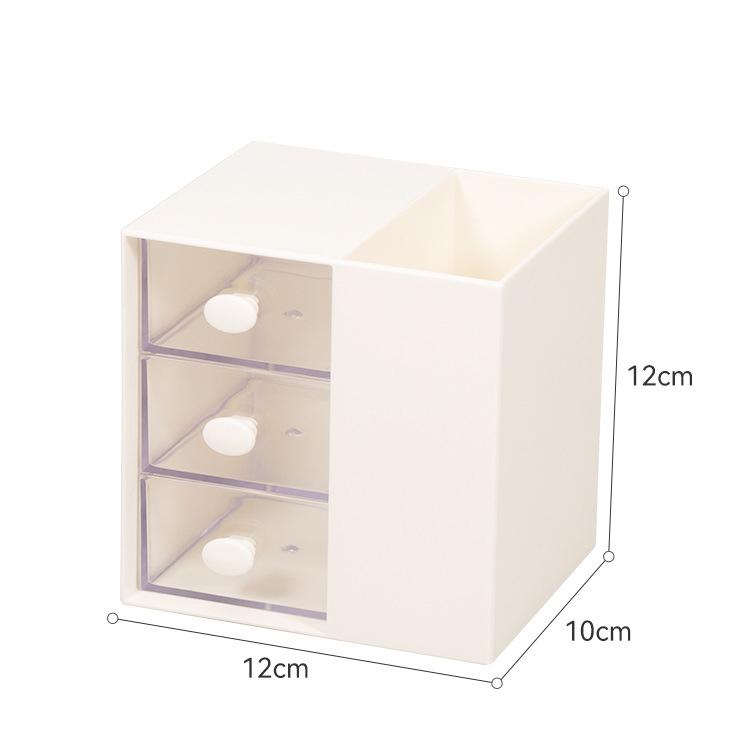 Children's Pen Holder Plastic Organizer Transparent Multi-Compartment Pen Holder Creative Pen Holder Stationery Desktop Storage Box