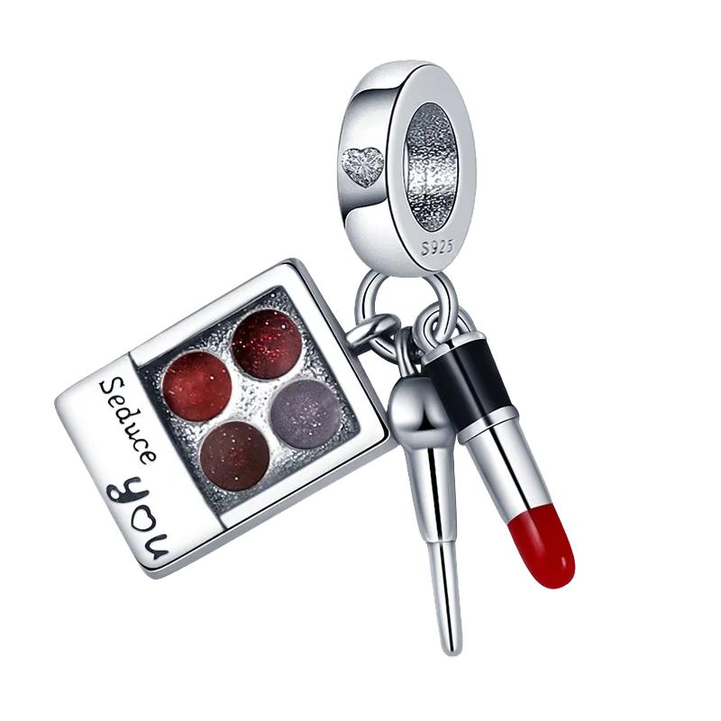 Copper Red High-Heeled Shoes Perfume Charms Fit Originalbracelet Charm Bead Necklace Diy Female Jewelry