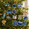 2026 Swimming Themed Christmas Advent Calendar 2D Acrylic Swimming Thing Christmas Tree Pendant Countdown Ornaments