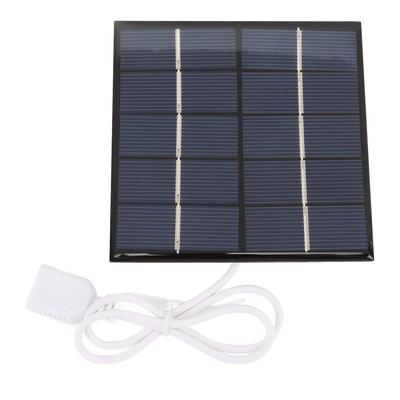 Cargador de Panel Solar Portátil de 1.2W 5V para Teléfono, Power Bank, Batería de 3.7V, Silicio Policristalino