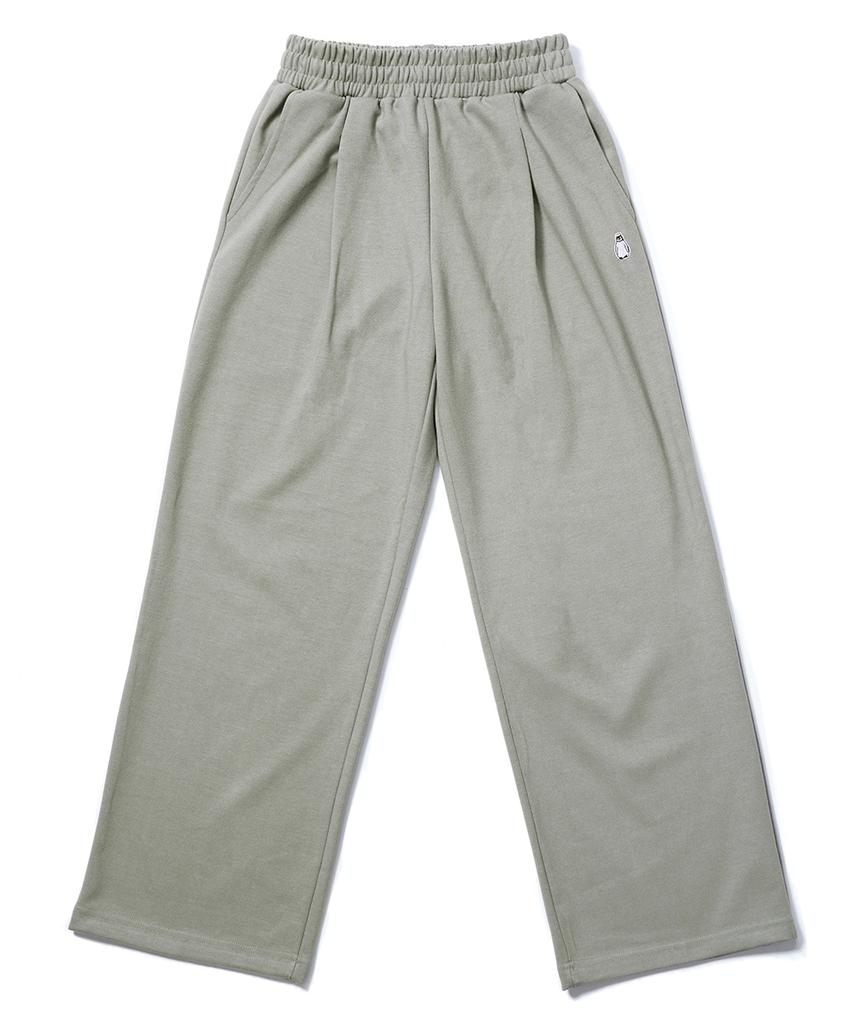GAKKAI UNIONS One-Pleat Wide Sweatpants Dust Khaki