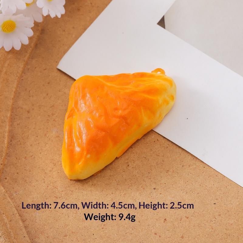 Realistic Bread Keychain Croissant Stress Toy Slow Rising Pu Pendant Bag Car Keyring Fun Gadget Decompression Gift Women