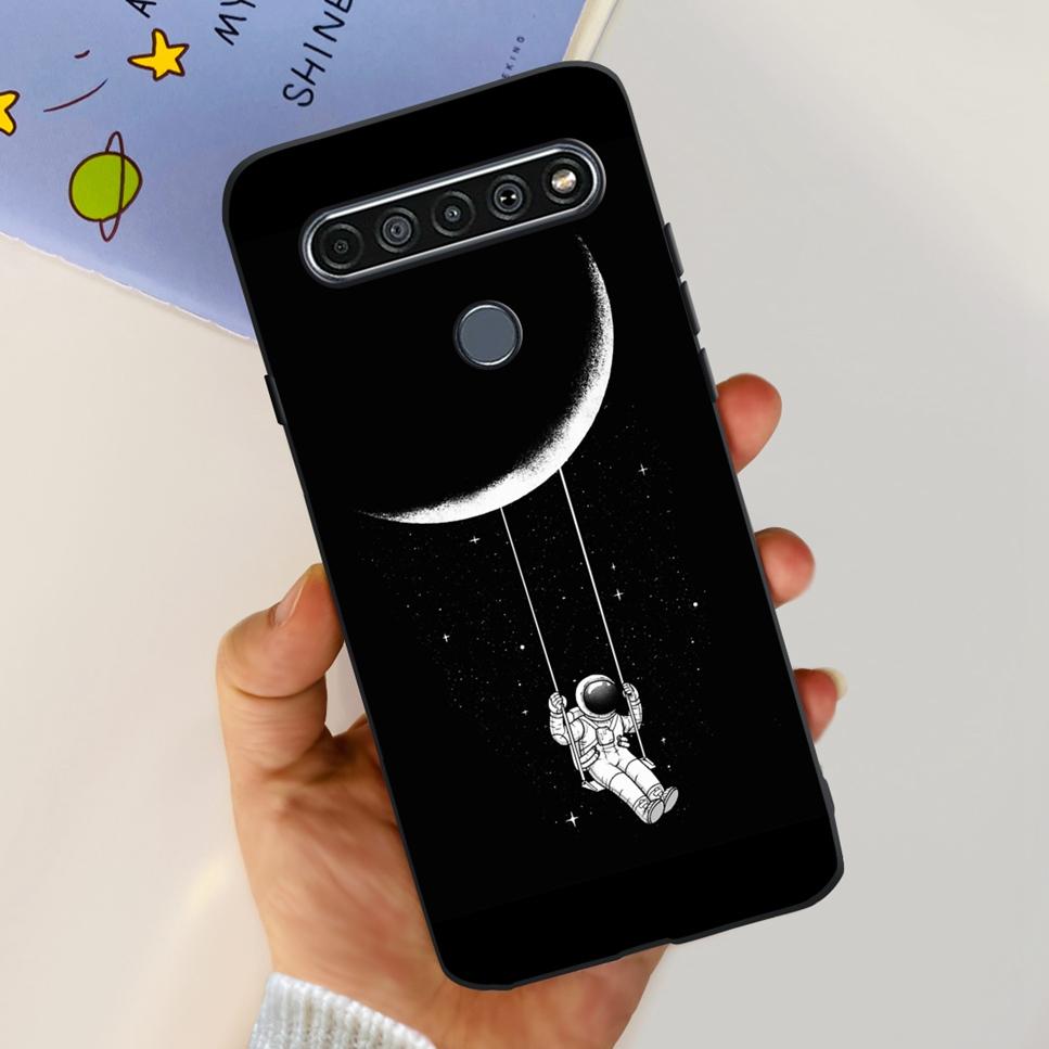 For LG K41S K 41S Case 2020 Black Silicone Cute Fashion Flower Shockproof Bumper For LGK41S LM-K410 Phone Back Cover 6.55" Funda