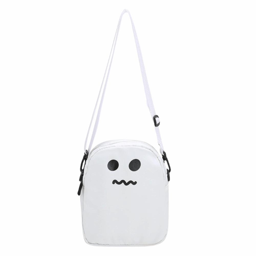 

Cute Oxford Cloth Messenger Bag Mini Size Zipper Closure Crossbody Bag Cartoon Print Storage Bag Women