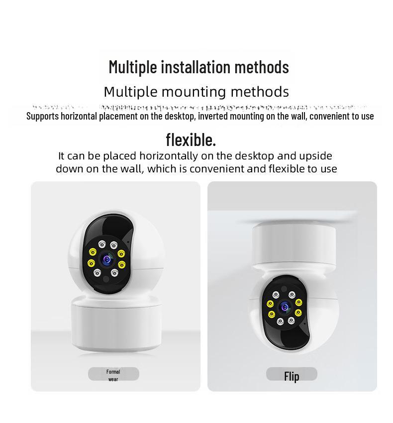 Wireless Indoor Smart Camera with 360° Rotation and Night Vision
