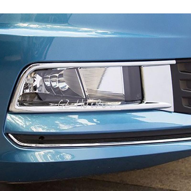 For VW Volkswagen Touran 2016 2017 ABS Chrome Car Front Fog Light Lamp Cover Trims 2pcs Car Foglight Bezel Exterior Car Styling
