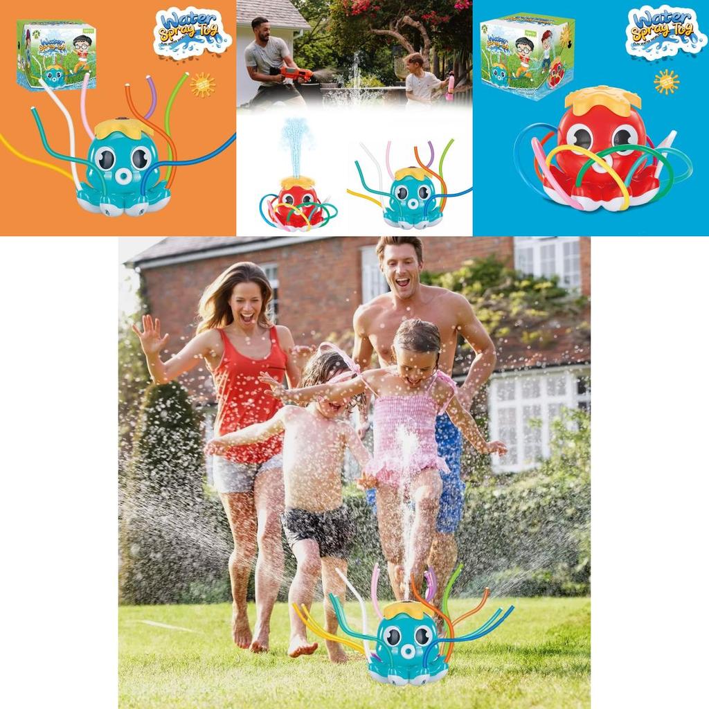 Colorful Outdoor Water Play Toy Sprinkler Octopus For Fun And Engagement In Backyard