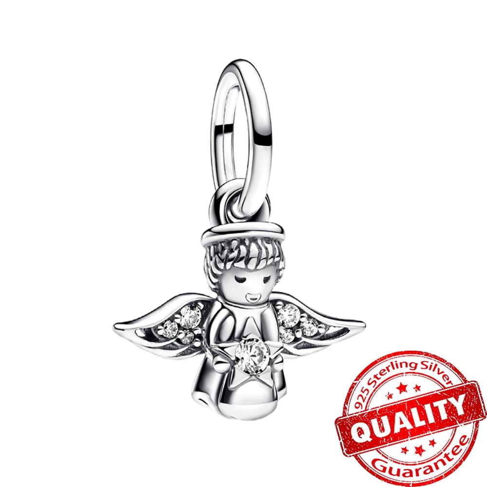 Original Copper Moon Star Rose Heart Bear Snowflake Angel Charm Bead For Diy Bracelet Necklace Women Jewellery Gift