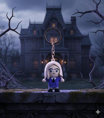 Addams Family Wednesday Addams Enid Sinclair Figurine Toy for Keys, Backpack, Bag 6 Cm