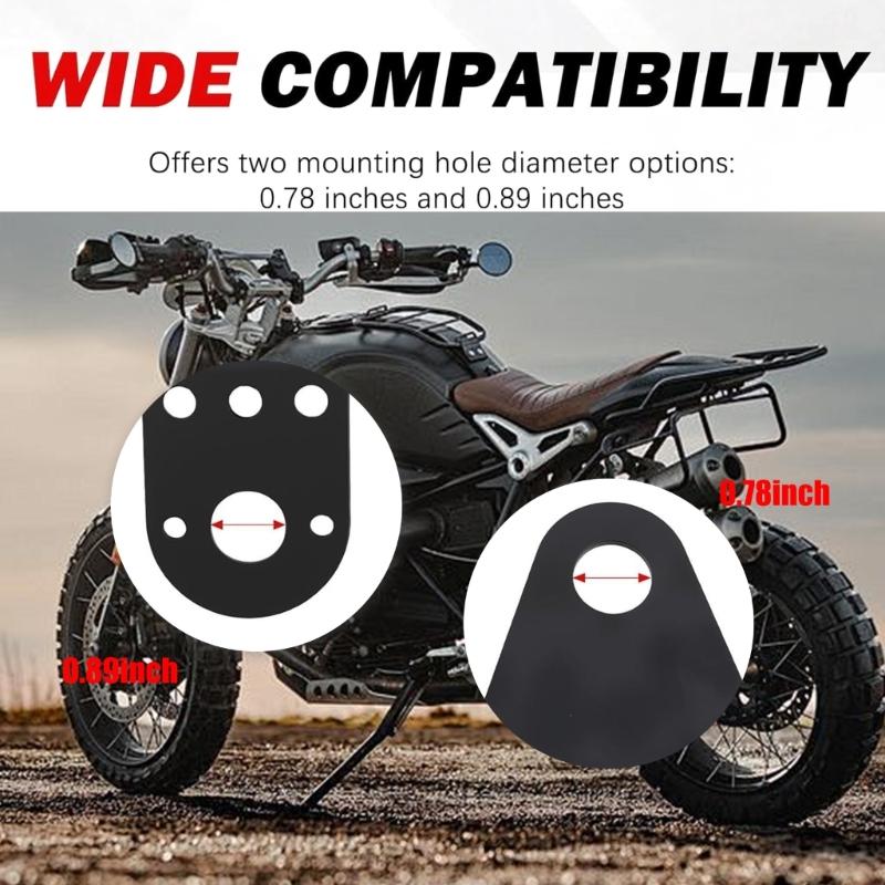 Motorcycle License Plate Bracket Taillight Fixed Number Plate Frame Holder Light Mount with LED Light