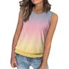 Women's Loose Fashion Casual Gradient Printed Round Neck Sleeveless Summer Vest