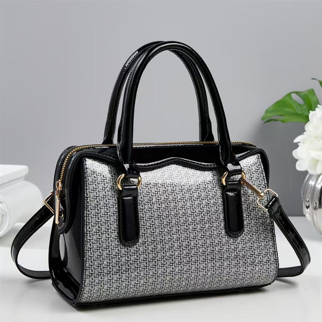 Women‘s Lightweight Tote Bags with Top Handle Crossbody Purses Handbag and Purse Faux Patent Leather Top-handle Work Shoulder Satchel  for Women