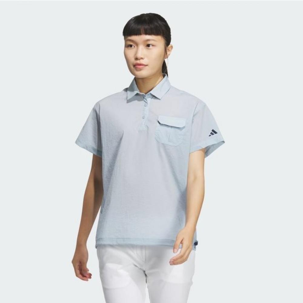 

AdidaS Golf Women S Woven Short Sleeve Polo Shirt Jf4571 M