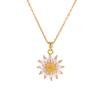 Micro Inlaid Exquisite Sunflower Necklace, Female Niche Design, Light Luxury Collarbone Chain Temperament, Versatile Accessory