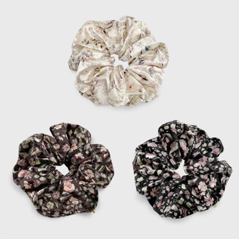Jean Paul Clarisse Flower Velvet Scrunchie-M JP-22-218S